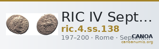 RIC IV Septimius Severus 138 — CANOA