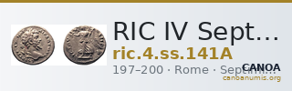 RIC IV Septimius Severus 141A — CANOA