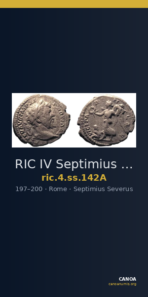 RIC IV Septimius Severus 142A — CANOA