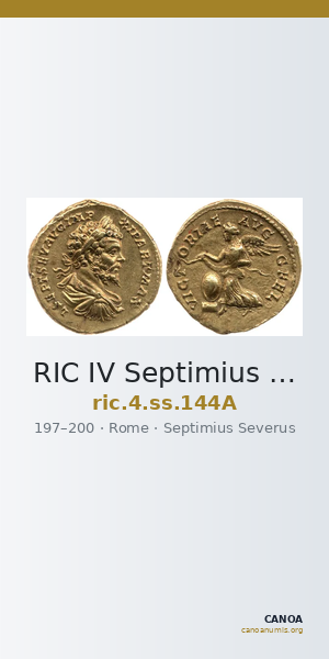 RIC IV Septimius Severus 144A — CANOA