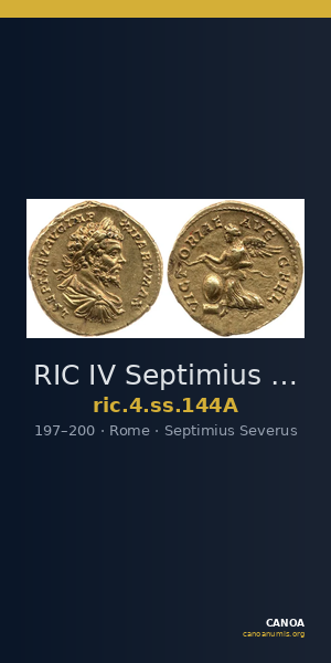RIC IV Septimius Severus 144A — CANOA