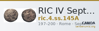 RIC IV Septimius Severus 145A — CANOA