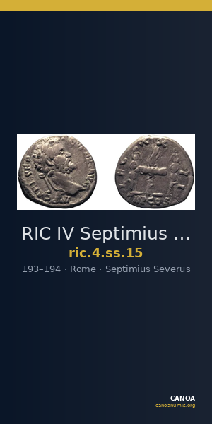 RIC IV Septimius Severus 15 — CANOA