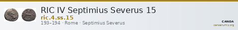 RIC IV Septimius Severus 15 — CANOA