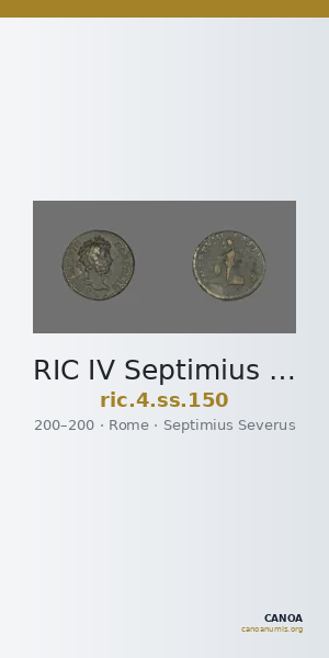 RIC IV Septimius Severus 150 — CANOA