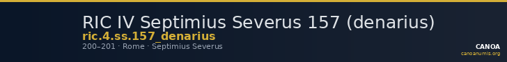 RIC IV Septimius Severus 157 (denarius) — CANOA