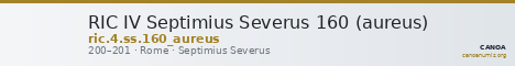 RIC IV Septimius Severus 160 (aureus) — CANOA