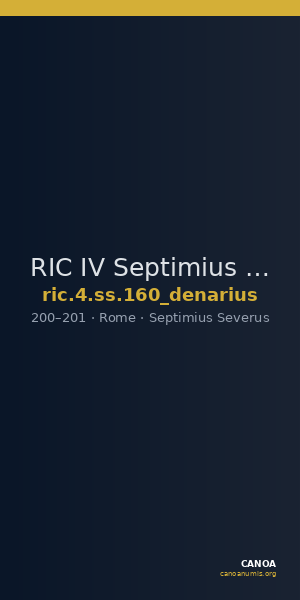 RIC IV Septimius Severus 160 (denarius) — CANOA