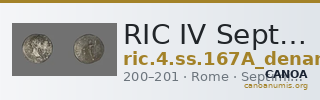 RIC IV Septimius Severus 167A (denarius) — CANOA