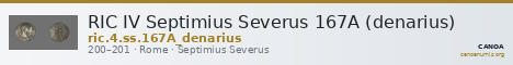 RIC IV Septimius Severus 167A (denarius) — CANOA