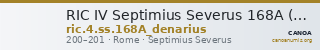 RIC IV Septimius Severus 168A (denarius) — CANOA