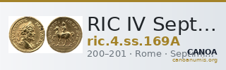 RIC IV Septimius Severus 169A — CANOA