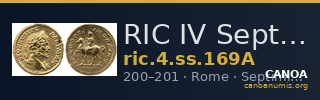 RIC IV Septimius Severus 169A — CANOA
