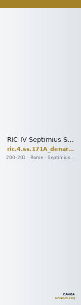 RIC IV Septimius Severus 171A (denarius) — CANOA