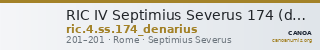 RIC IV Septimius Severus 174 (denarius) — CANOA