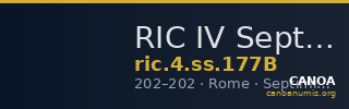 RIC IV Septimius Severus 177B — CANOA