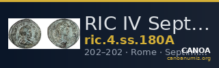 RIC IV Septimius Severus 180A — CANOA