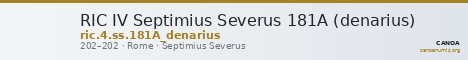 RIC IV Septimius Severus 181A (denarius) — CANOA