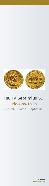 RIC IV Septimius Severus 181B — CANOA