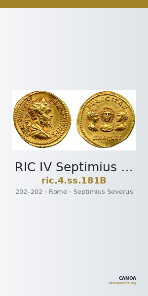 RIC IV Septimius Severus 181B — CANOA