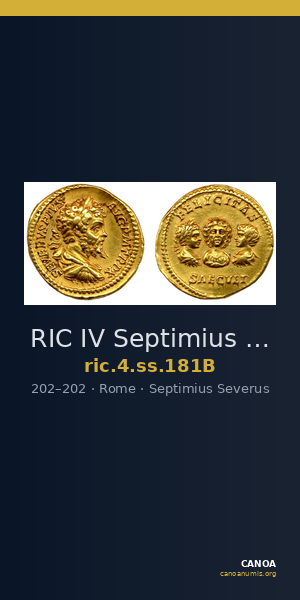 RIC IV Septimius Severus 181B — CANOA