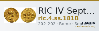 RIC IV Septimius Severus 181B — CANOA