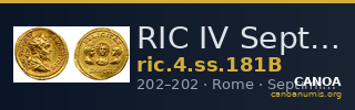 RIC IV Septimius Severus 181B — CANOA