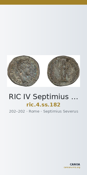 RIC IV Septimius Severus 182 — CANOA