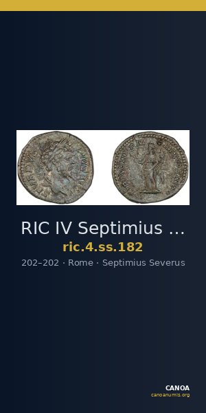 RIC IV Septimius Severus 182 — CANOA