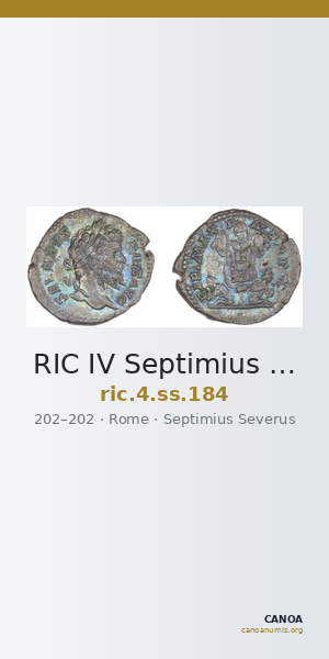 RIC IV Septimius Severus 184 — CANOA