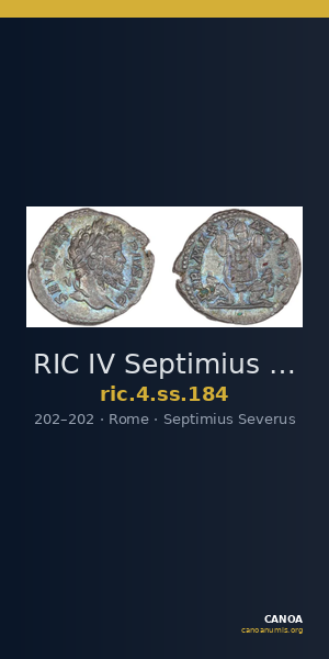 RIC IV Septimius Severus 184 — CANOA