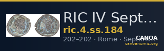 RIC IV Septimius Severus 184 — CANOA