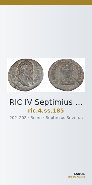RIC IV Septimius Severus 185 — CANOA
