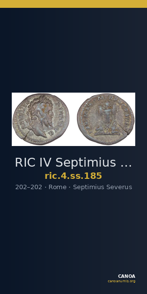 RIC IV Septimius Severus 185 — CANOA