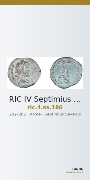 RIC IV Septimius Severus 186 — CANOA