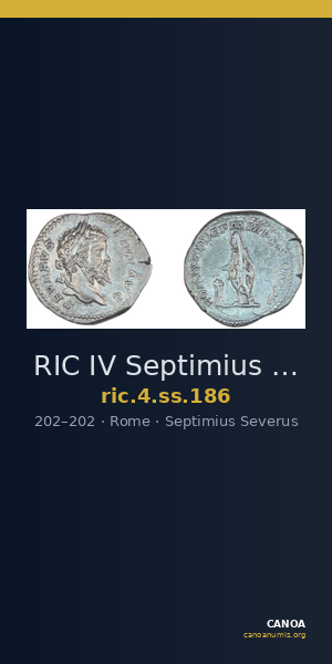 RIC IV Septimius Severus 186 — CANOA
