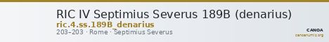 RIC IV Septimius Severus 189B (denarius) — CANOA