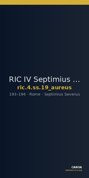 RIC IV Septimius Severus 19 (aureus) — CANOA