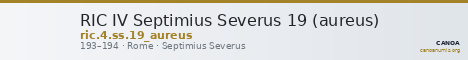 RIC IV Septimius Severus 19 (aureus) — CANOA