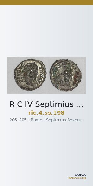 RIC IV Septimius Severus 198 — CANOA