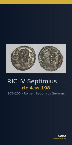 RIC IV Septimius Severus 198 — CANOA
