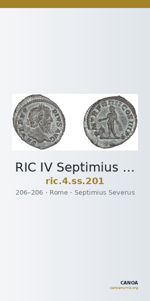 RIC IV Septimius Severus 201 — CANOA