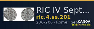 RIC IV Septimius Severus 201 — CANOA