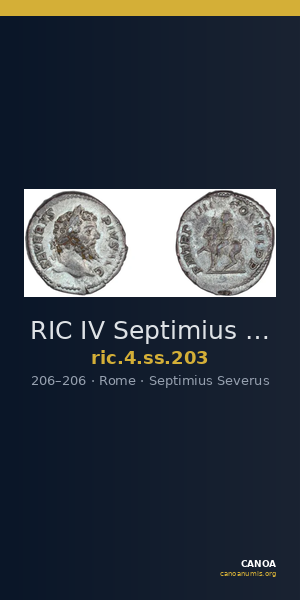 RIC IV Septimius Severus 203 — CANOA