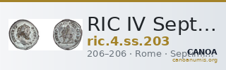 RIC IV Septimius Severus 203 — CANOA