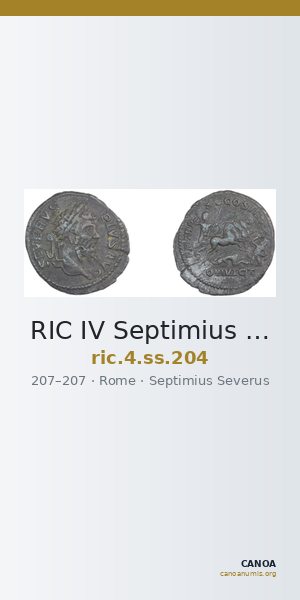RIC IV Septimius Severus 204 — CANOA