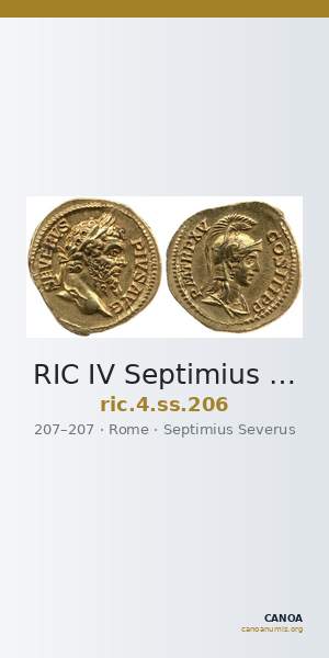 RIC IV Septimius Severus 206 — CANOA