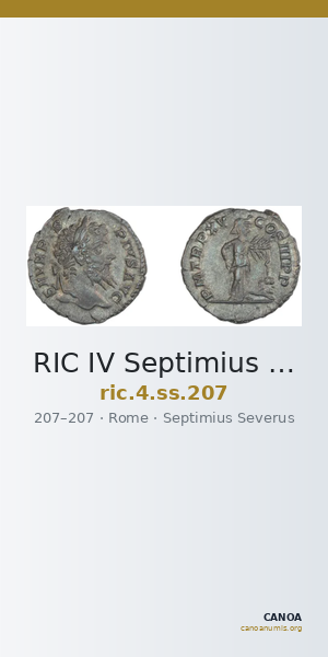 RIC IV Septimius Severus 207 — CANOA