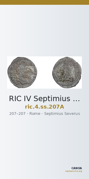 RIC IV Septimius Severus 207A — CANOA