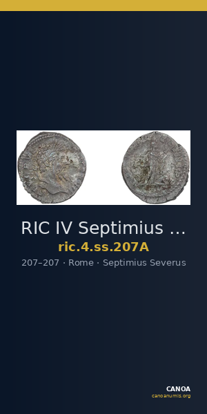 RIC IV Septimius Severus 207A — CANOA